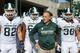 CHAMPAIGN, IL - NOVEMBER 05: Head coach Mark Dantonio of the Michigan State Spartans is seen before the game against the Illinois Fighting Illini at Memorial Stadium on November 5, 2016 in Champaign, Illinois. (Photo by Michael Hickey/Getty Images)