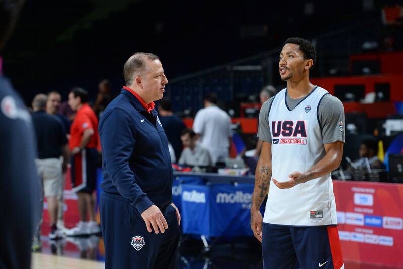 Thibodeau và Derrick Rose từng là thầy trò khi còn tại Chicago Bulls