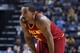 MEMPHIS, TN - DECEMBER 14: J.R. Smith #5 of the Cleveland Cavaliers looks on against the Memphis Grizzlies during the game at FedExForum on December 14, 2016 in Memphis, Tennessee. Memphis defeated Cleveland 93-85. NOTE TO USER: User expressly acknowledges and agrees that, by downloading and or using the photograph, User is consenting to the terms and conditions of the Getty Images License Agreement. (Photo by Joe Robbins/Getty Images)