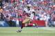 BUFFALO, NY - OCTOBER 16: Torrey Smith #82 of the San Francisco 49ers runs after the catch during the first half against the Buffalo Bills at New Era Field on October 16, 2016 in Buffalo, New York. (Photo by Tom Szczerbowski/Getty Images)