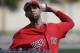 Boston Red Sox pitcher David Price throws a live batting session at a spring training baseball workout in Fort Myers, Fla., Sunday, Feb. 19, 2017. (AP Photo/David Goldman)