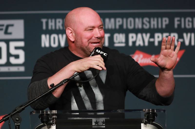 NEW YORK, NY - NOVEMBER 10: UFC president Dana White answers a question during the UFC 205 press conference at The Theater at Madison Square Garden on November 10, 2016 in New York City. (Photo by Michael Reaves/Getty Images)