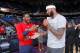 SACRAMENTO, CA - MARCH 30: John Wall #2 of the Washington Wizards and DeMarcus Cousins #15 of the Sacramento Kings exchange greetings prior to the game on March 30, 2016 at Sleep Train Arena in Sacramento, California. NOTE TO USER: User expressly acknowledges and agrees that, by downloading and or using this photograph, User is consenting to the terms and conditions of the Getty Images Agreement. Mandatory Copyright Notice: Copyright 2016 NBAE (Photo by Rocky Widner/NBAE via Getty Images)