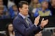 SACRAMENTO, CA - MARCH 17: Head coach Steve Alford of the UCLA Bruins reacts against the Kent State Golden Flashes during the first round of the 2017 NCAA Men's Basketball Tournament at Golden 1 Center on March 17, 2017 in Sacramento, California. (Photo by Jamie Squire/Getty Images)