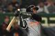 Netherlands' Didi Gregorius hits a three-run homer in the top of the fourth inning during the World Baseball Classic Pool E second round match between Israel and the Netherlands at Tokyo Dome in Tokyo on March 13, 2017. / AFP PHOTO / KAZUHIRO NOGI (Photo credit should read KAZUHIRO NOGI/AFP/Getty Images)