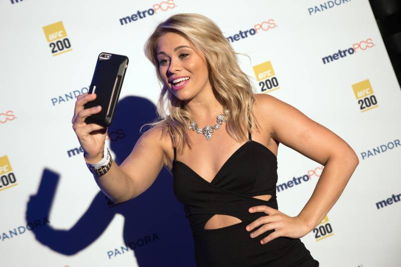 LAS VEGAS, NV - JULY 06: UFC strawweight fighter Paige VanZant poses for a photo during the UFC International Fight Week MetroPCS Kickoff Party inside the Tao Nightclub at The Venetian Las Vegas on July 6, 2016 in Las Vegas, Nevada. (Photo by Al Powers/Zuffa LLC/Zuffa LLC via Getty Images)