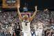 Gonzaga's Nigel Williams-Goss (5) celebrates after the semifinals of the Final Four NCAA college basketball tournament against South Carolina, Saturday, April 1, 2017, in Glendale, Ariz. Gonzaga won 77-73. (AP Photo/Charlie Neibergall)