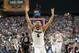 Gonzaga's Nigel Williams-Goss (5) celebrates after the semifinals of the Final Four NCAA college basketball tournament against South Carolina, Saturday, April 1, 2017, in Glendale, Ariz. Gonzaga won 77-73. (AP Photo/Charlie Neibergall)