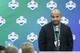 INDIANAPOLIS, IN - MARCH 02: Head coach Hue Jackson of the Cleveland Browns answers questions from the media on Day 2 of the NFL Combine at the Indiana Convention Center on March 2, 2017 in Indianapolis, Indiana. (Photo by Joe Robbins/Getty Images)