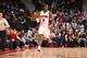 AUBURN HILLS, MI - MARCH 30: Kentavious Caldwell-Pope #5 of the Detroit Pistons brings the ball up court during the game against the Brooklyn Nets on March 30, 2017 at The Palace of Auburn Hills in Auburn Hills, Michigan. NOTE TO USER: User expressly acknowledges and agrees that, by downloading and/or using this photograph, User is consenting to the terms and conditions of the Getty Images License Agreement. Mandatory Copyright Notice: Copyright 2017 NBAE (Photo by Brian Sevald/NBAE via Getty Images)