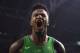 GLENDALE, AZ - APRIL 01: Jordan Bell #1 of the Oregon Ducks reacts during their game against the North Carolina Tar Heels during the 2017 NCAA Men's Final Four Semifinal at University of Phoenix Stadium on April 1, 2017 in Glendale, Arizona. North Carolina defeated Oregon 77-76. (Photo by Lance King/Getty Images)