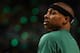 BOSTON, MA - APRIL 16: Isaiah Thomas #4 of the Boston Celtics looks on during warm ups before Game One of the Eastern Conference Quarterfinals against the Chicago Bulls at TD Garden on April 16, 2017 in Boston, Massachusetts. NOTE TO USER: User expressly acknowledges and agrees that, by downloading and or using this Photograph, user is consenting to the terms and conditions of the Getty Images License Agreement. (Photo by Maddie Meyer/Getty Images)