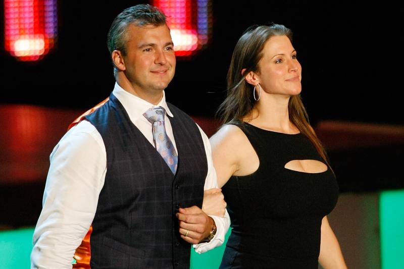 LAS VEGAS - AUGUST 24: Global Media Executive Vice President Shane McMahon (L) and his sister, World Wrestling Entertainment Inc. Executive Vice President of creative development and operations Stephanie McMahon arrive for a birthday celebration for their father, WWE Chairman Vince McMahon, during the WWE Monday Night Raw show at the Thomas & Mack Center August 24, 2009 in Las Vegas, Nevada. (Photo by Ethan Miller/Getty Images)