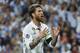 Real Madrid's Sergio Ramos reacts after missing a chance to score during the Champions League quarterfinal second leg soccer match between Real Madrid and Bayern Munich at Santiago Bernabeu stadium in Madrid, Spain, Tuesday April 18, 2017. (AP Photo/Francisco Seco)