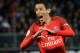 Paris Saint-Germain's Argentinian forward Angel Di Maria gestures as he celebrates with his teammates after scoring a goal during the French L1 football match between Angers and Paris Saint-Germain on April 14, 2017 at the Raymond Kopa Stadium in Angers, western France. / AFP PHOTO / FRED TANNEAU (Photo credit should read FRED TANNEAU/AFP/Getty Images)