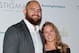 BEVERLY HILLS, CA - APRIL 28: (L-R) Travis Browne and Ronda Rousey attend the 20th anniversary of 'Erasing The Stigma Leadership Awards' at The Beverly Hilton Hotel on April 28, 2016 in Beverly Hills, California. (Photo by Tibrina Hobson/Getty Images)