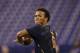 Notre Dame quarterback Deshone Kizer runs a drill at the NFL football scouting combine Saturday, March 4, 2017, in Indianapolis. (AP Photo/David J. Phillip)