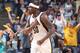 MEMPHIS, TN - APRIL 20: Zach Randolph #50 of the Memphis Grizzlies celebrates during Game Three of the Western Conference Quarterfinals of the 2017 NBA Playoffs on April 20, 2017 at FedExForum in Memphis, Tennessee. NOTE TO USER: User expressly acknowledges and agrees that, by downloading and/or using this photograph, user is consenting to the terms and conditions of the Getty Images License Agreement. Mandatory Copyright Notice: Copyright 2017 NBAE (Photo by Joe Murphy/NBAE via Getty Images)