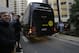 The team bus of German Bundesliga soccer club arrives at the Louis stadium before the Champions League quarterfinal second leg soccer match between Monaco and Dortmund in Monaco, Wednesday April 19, 2017. (AP Photo/Claude Paris)