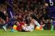 MANCHESTER, ENGLAND - APRIL 20: Zlatan Ibrahimovic of Manchester United lies injured during the UEFA Europa League quarter final second leg match between Manchester United and RSC Anderlecht at Old Trafford on March 20, 2017 in Manchester, United Kingdom. (Photo by Matthew Ashton - AMA/Getty Images)