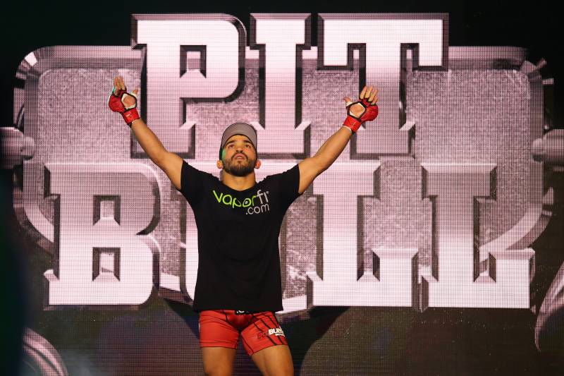 UNCASVILLE, CT - APRIL 22: Patricio Freire walks to the cage for his bout against Henry Corrales (not shown) at Mohegan Sun Arena on April 22, 2016 in Uncasville, Connecticut. (Photo by Ed Mulholland/Getty Images)