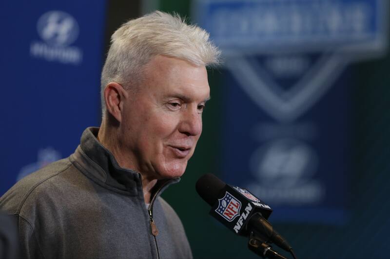 Green Bay Packers general manager Ted Thompson speaks during a press conference at the NFL football scouting combine in Indianapolis, Thursday, Feb. 25, 2016. (AP Photo/Michael Conroy)
