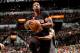 SAN ANTONIO, TX - MAY 1: Nene Hilario #42 of the Houston Rockets goes to the basket against the San Antonio Spurs during Game One of the Western Conference Semifinals of the 2017 NBA Playoffs on May 1, 2017 at the AT&T Center in San Antonio, Texas. NOTE TO USER: User expressly acknowledges and agrees that, by downloading and or using this photograph, user is consenting to the terms and conditions of the Getty Images License Agreement. Mandatory Copyright Notice: Copyright 2017 NBAE (Photos by Jesse D. Garrabrant/NBAE via Getty Images)