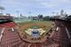 Boston Red Sox players surround the batting cage during pre-game warm-ups before the Red Sox baseball Home Opener against the Pittsburgh Pirates at Fenway Park, Monday, April 3, 2017, in Boston. (AP Photo/Elise Amendola)