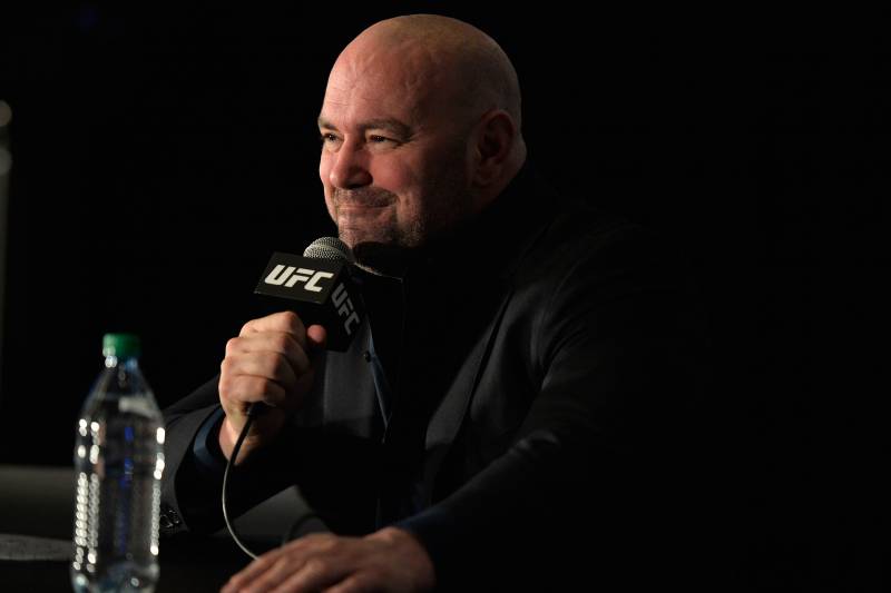 NEW YORK, NY - NOVEMBER 12: UFC President Dana White speaks to the media during the UFC 205 post fight press conference at Madison Square Garden on November 12, 2016 in New York City. (Photo by Brandon Magnus/Zuffa LLC/Zuffa LLC via Getty Images)
