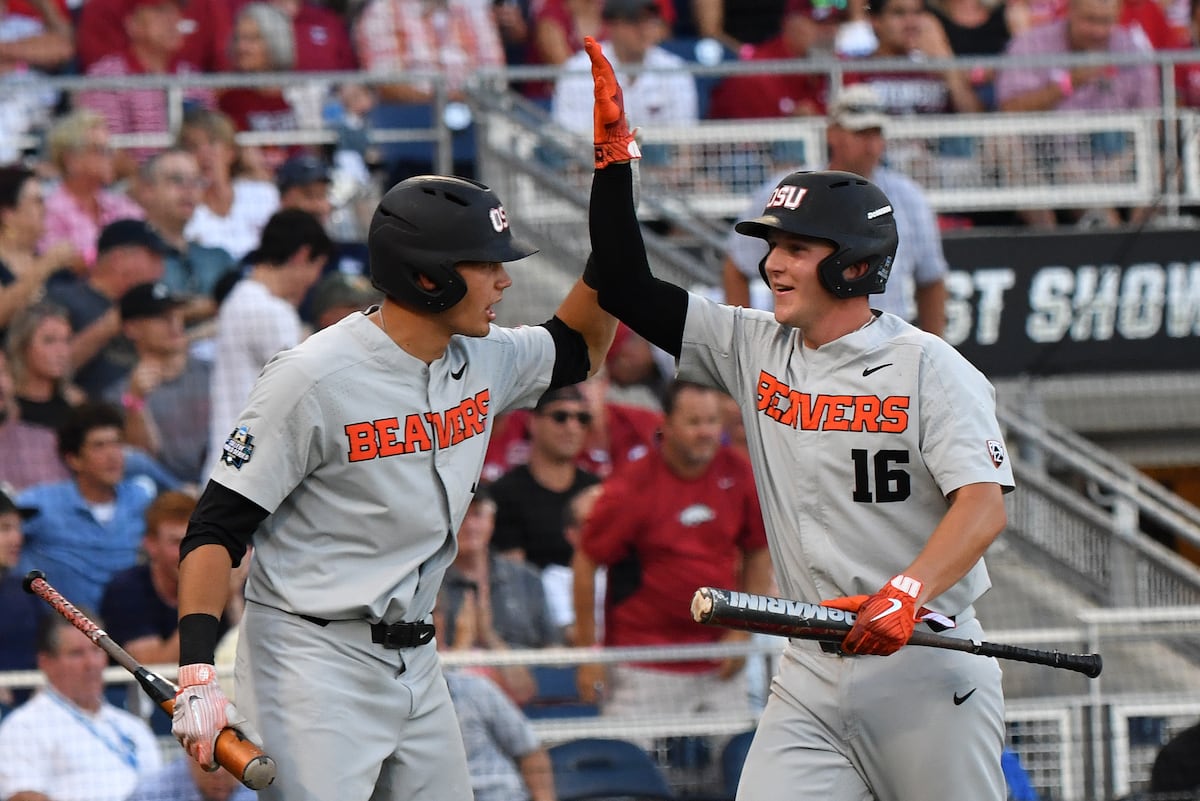 Oregon St. Rallies to Even Series vs. Arkansas in College World Series Game 2