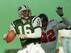 New York Jets quarterback Vinny Testaverde throws under pressure from Atlanta Falcons defensive end Lester Archambeau in the first quarter Sunday, Oct. 25, 1998 in East Rutherford, N.J. (AP Photo/Bill Kostroun)