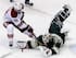 Minnesota Wild goalie Niklas Backstrom, right, of Finland, makes a diving stop on a shot by Phoenix Coyotes left wing Ray Whitney (13) during the third period of an NHL hockey game in St. Paul, Minn., Saturday, Dec. 31, 2011. The Coyotes won 4-2. (AP Phot