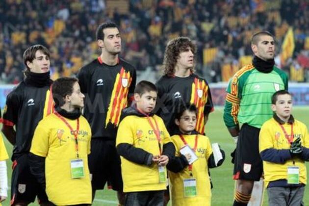 Xavi, Cesc Fabregas, and Gerard Pique: Catalunya's Starting XI