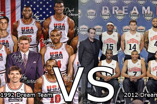 Dream Team vs. 2012 Team USA
