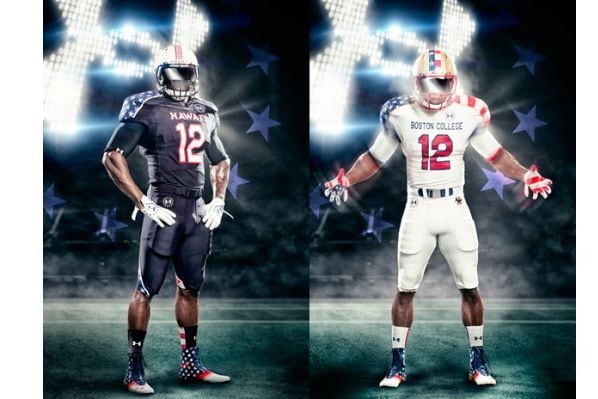 Grading Boston College, Hawaii Under Armour Uniforms for Wounded Warrior Project