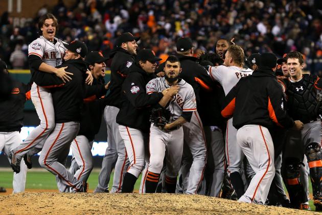 Handing out Awards for the 2012 World Series