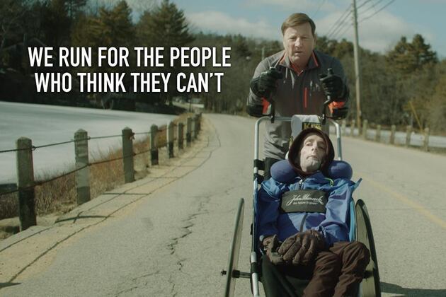 Dick and Rick Hoyt Unveil 2013 Team Hoyt Boston Marathon Team