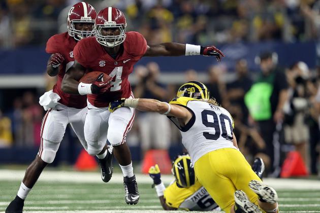 Alabama Football: Over/Under Stat Projections for T.J. Yeldon in 2013