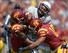 Keeton getting crunched by Pullard and Williams.