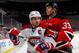 Montreal Canadiens forward Brian Gionta and New Jersey Devils defenseman Alexander Urbom.