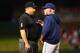Joe Maddon gettin' heated with the umpire.