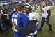It's nothing but love here with Michael Vick and Eli Manning, but there's been no love lost over the years when their teams have played.