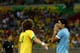 Luiz Suarez (right) is one of the hottest strikers on the planet