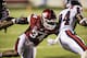 Linebacker Braylon Mitchell (No. 34) has been tough against the run and the pass for the Razorbacks this season.