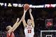 Wisconsin's Sam Dakker (No. 15) shot 39.1 percent from distance as a freshman.