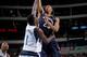 DALLAS, TX - OCTOBER 7: Anthony Davis #23 of the New Orleans Pelicans puts up the floater against Samuel Dalembert #1 of the Dallas Mavericks on October 7, 2013 at the American Airlines Center in Dallas, Texas. NOTE TO USER: User expressly acknowledges an