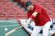 Through five ALCS games, Drew has only been making contact during pregame workouts.
