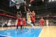 Indiana Pacers guard Orlando Johnson goes in for a layup against the Houston Rockets in their NBA Global Games matchup in Manila, Philippines.
