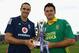North versus South: the northern hemisphere's Kevin Pietersen and the southern hemisphere's Graeme Smith prepare to do battle