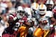 Gamecock tailback Marcus Lattimore (No. 21) was lost for the season with a knee injury suffered in last year's game with Tennessee, but South Carolina held on to win 38-35.